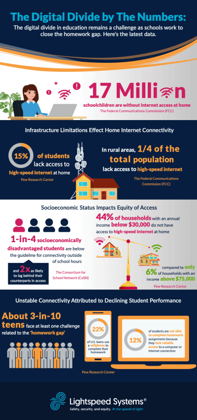 Digital divide infographic